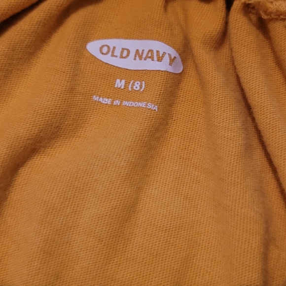 Old Navy yellow girls jumpsuit romper shorts medium 7-8 summer - Picture 3 of 3